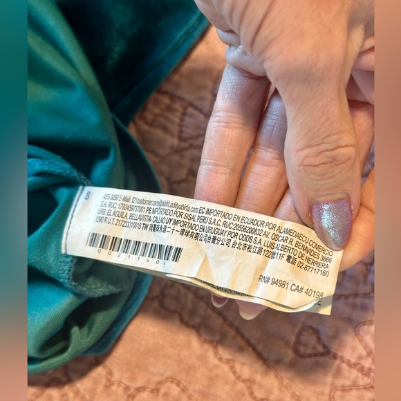 Forever 21 small teal velour dress - Picture 13 of 15